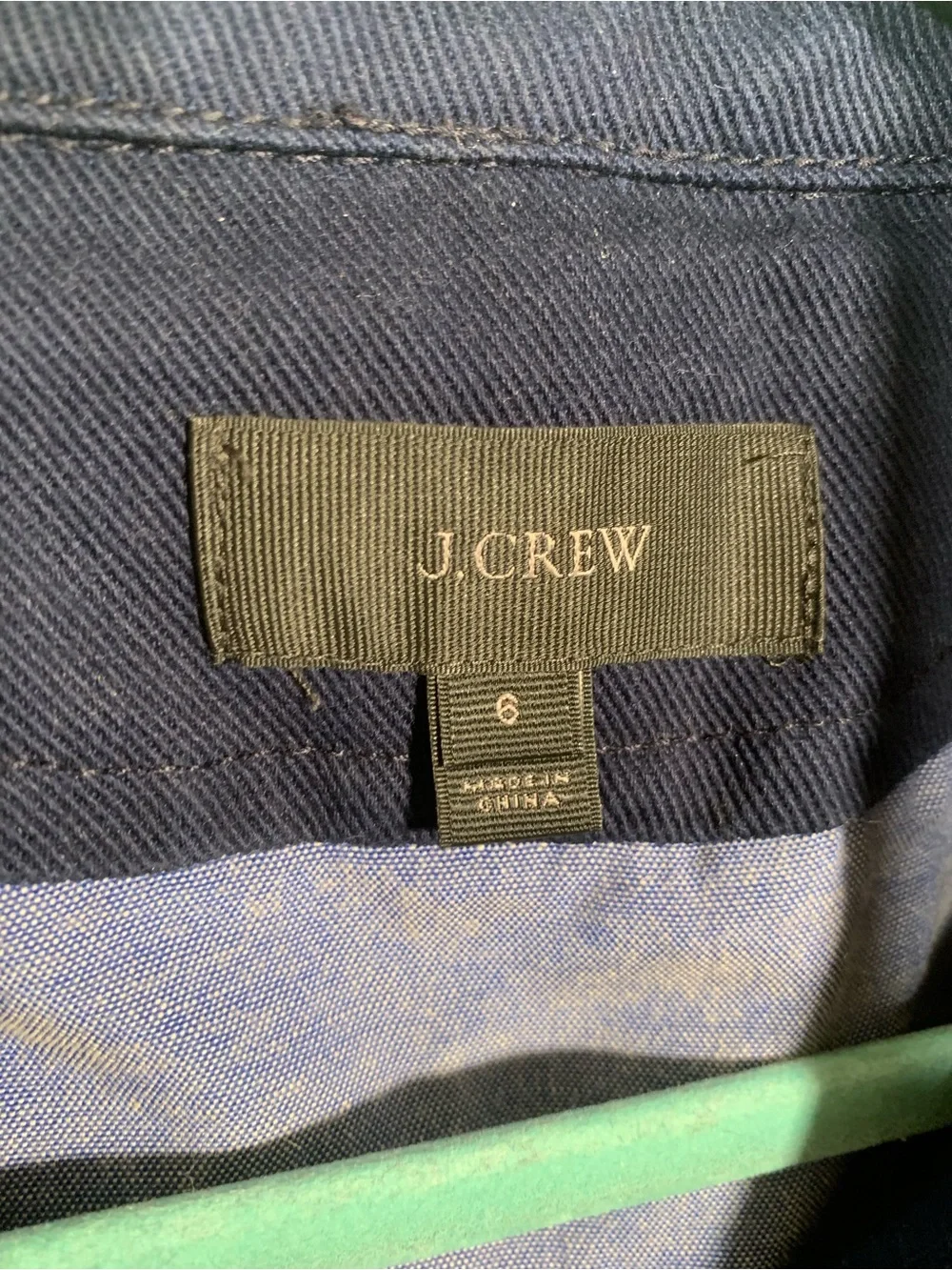J.Crew Womens Heavy Cotton Canvas Twill Peacoat in Blue Size 6 Preppy Military - Picture 4 of 6